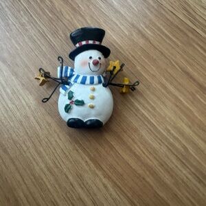 Vintage snowman brooch